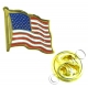 USA / Stars & Stripes Flag Lapel Pin Badge (Metal / Enamel)